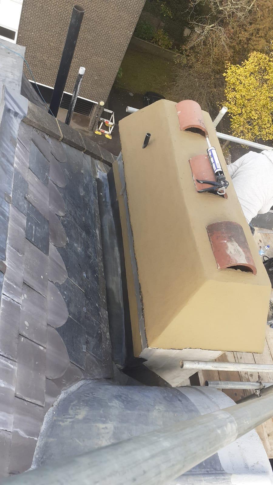 Roofing and building work in progress